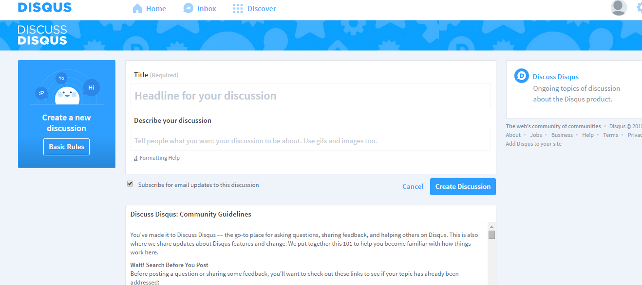 Использование сервиса Disqus